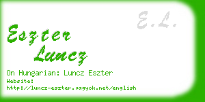 eszter luncz business card